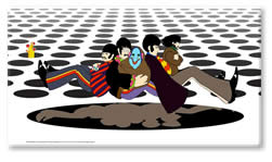 Beatles Yellow Submarine Canvas - BOUND FOR SEA OF HOLES