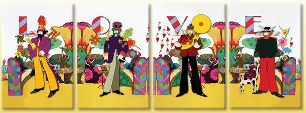 Beatles Yellow Submarine Canvas - BEATLES LOVE 