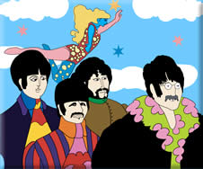 YELLOW SUBMARINE CANVAS ART - LUCY IN THE SKY WITH DIAMONDS
